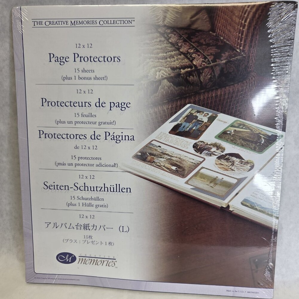 Creative Memories 12"x12" Page Protectors 16 Sheet NEW Sealed Scrapbook Album